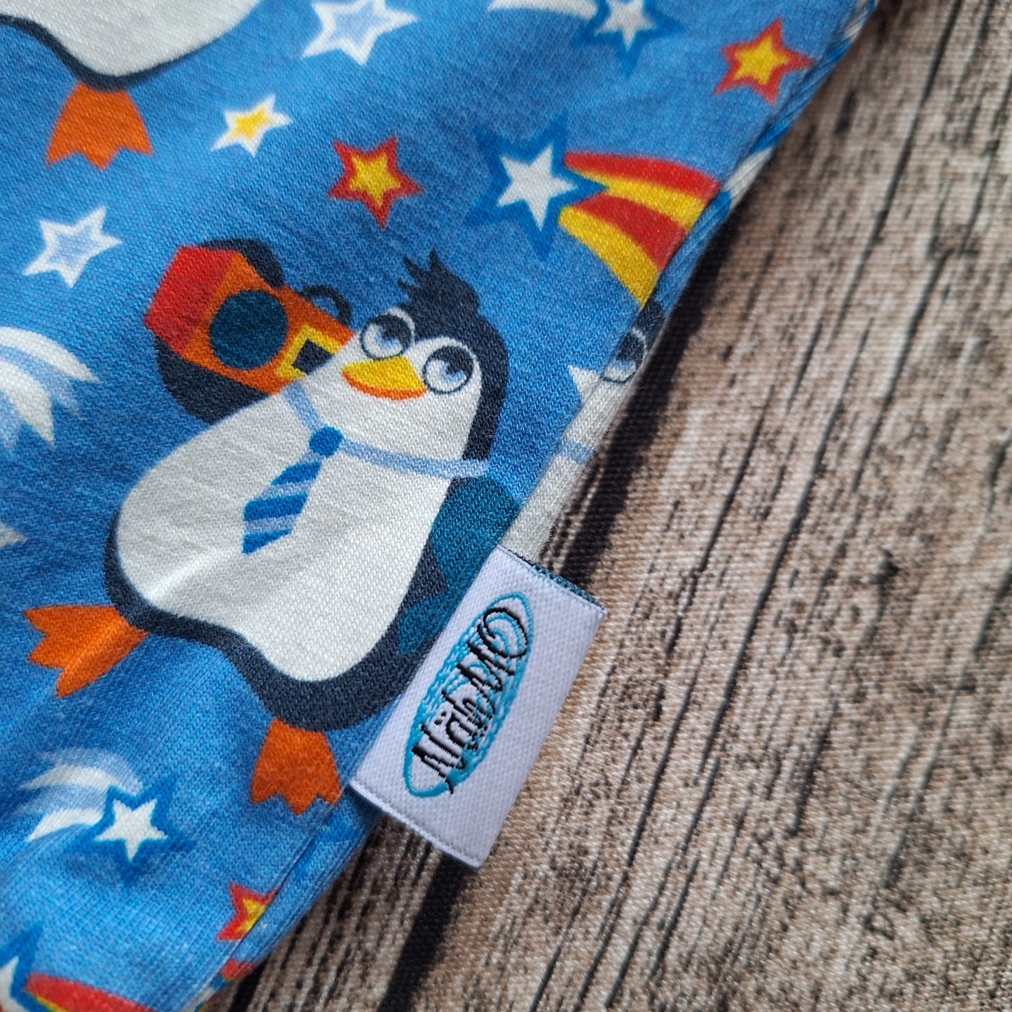 Kinderpullover „Pinguin“ – Oversized Sweater – handgenähter Jersey Pullover