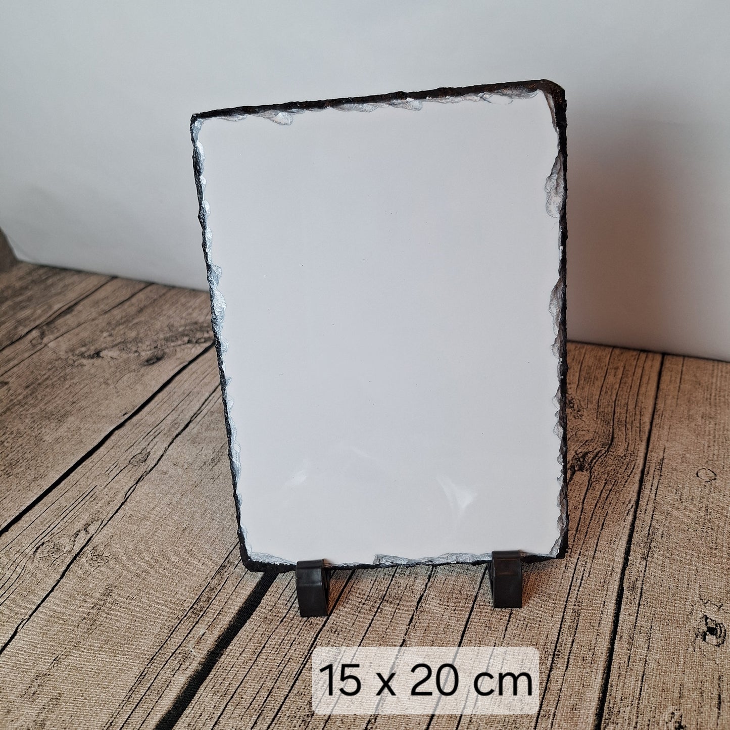 Personalisierte Schiefertafel mit Foto – individuelles Geschenk auf Naturstein - 15 x 20cm