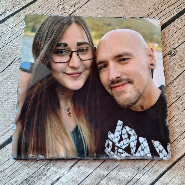 Schiefertafeln mit Foto