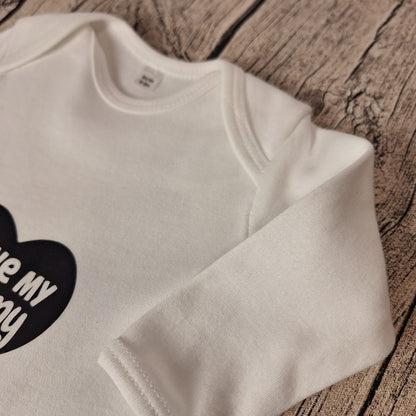 Babybody „I love my mommy“ – süßer Langarmbody mit Herzmotiv - Größe 50/56