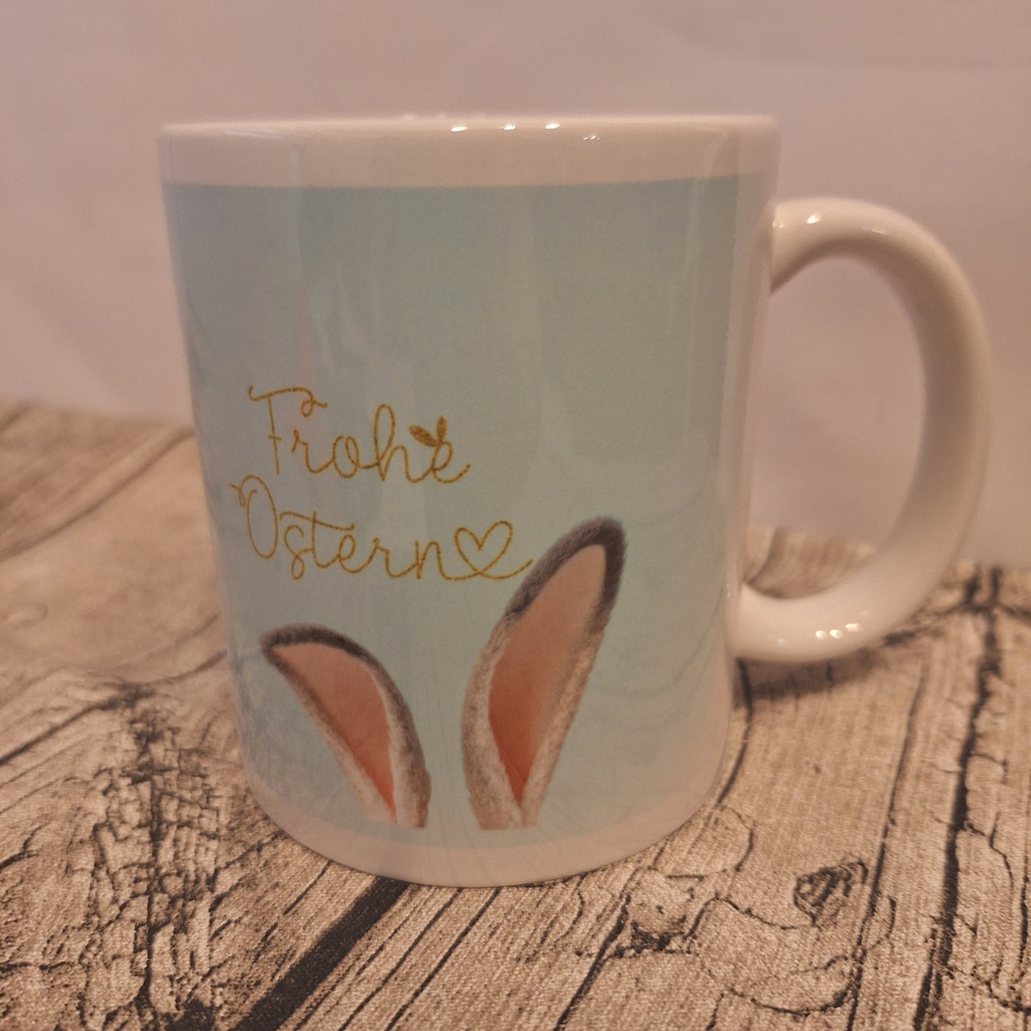 Tasse „Frohe Ostern“ mit Hasenohren – Ostertasse – Geschenkidee zu Ostern