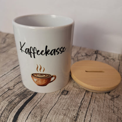 Spardose Kaffeekasse mit Kaffee-Motiv
