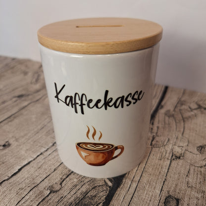 Spardose Kaffeekasse mit Kaffee-Motiv